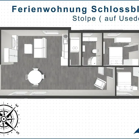 Ferienwohnung Schlossblick Am Haff 아파트 스톨페